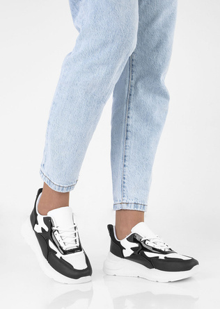 CZARNE SPORTOWE SNEAKERSY INEZ
