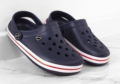 GRANATOWE LEKKIE KLAPKI CHODAKI KROKSY