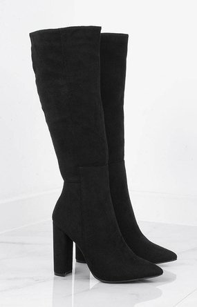 CZARNE ZAMSZOWE KOZAKI MARICA