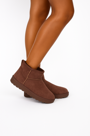 BRĄZOWE OCIEPLANE ŚNIEGOWCE BOTKI NA PLATFORMIE COFFEE