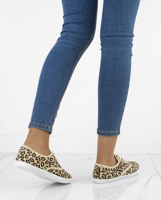 TENISÓWKI TRAMPKI W PANTERKĘ DAMSKIE  7