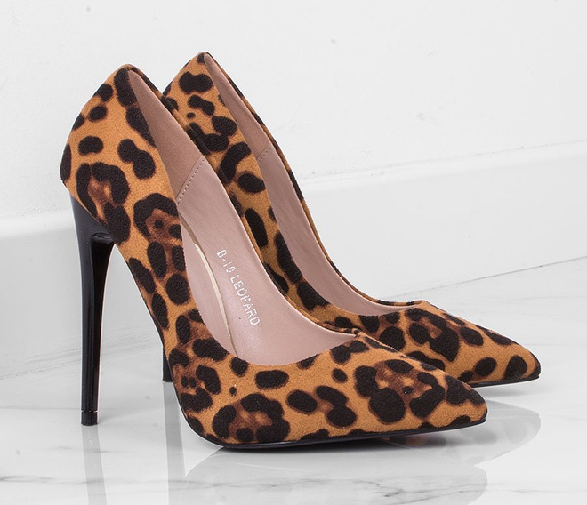 ZAMSZOWE SZPILKI W PANTERKĘ ALANNA 3