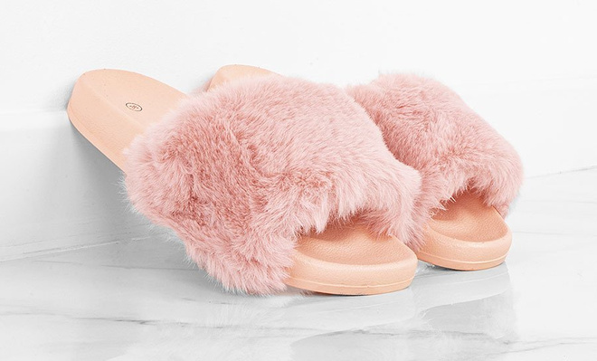 RÓŻOWE GUMOWE KLAPKI Z FUTERKIEM GERDIS 2