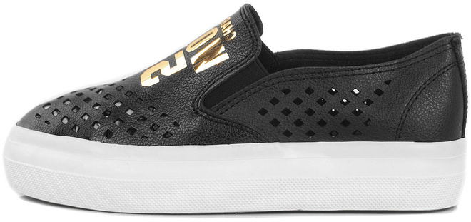 CZARNE TRAMPKI TENISÓWKI AŻUROWE SLIP ON  9