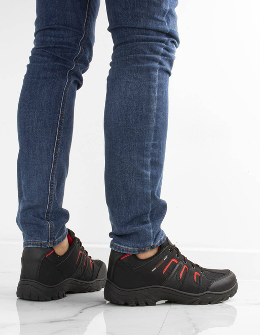 CZARNE MĘSKIE BUTY TREKKINGOWE 9