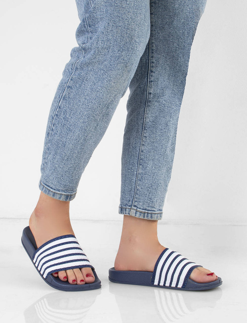 GRANATOWE GUMOWE DAMSKIE KLAPKI DORA 6