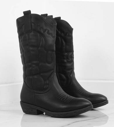 CZARNE KOZAKI KOWBOJKI KELLA