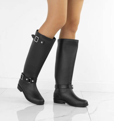 CZARNE MATOWE KALOSZE