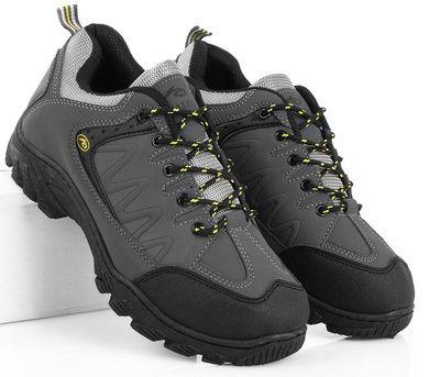 SZARE MĘSKIE BUTY TREKKINGOWE TRAPERY