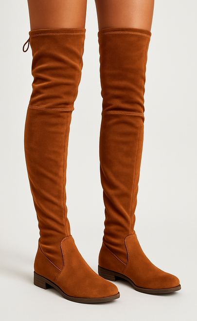 CAMEL ZAMSZOWE KOZAKI ZA KOLANO NA SŁUPKU ZAMEK LUTILA 2