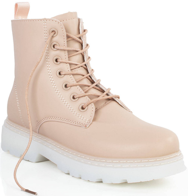 RÓŻOWE OCIEPLANE BOTKI TRAPERY GLANY 1