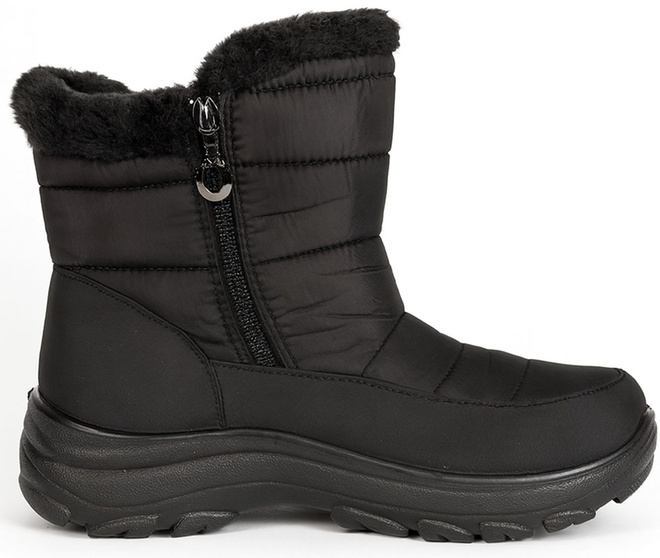 CZARNE ŚNIEGOWCE BOTKI  OCIEPLANE NA PLATFORMIE  1