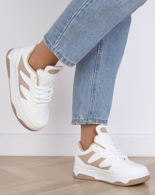 BIAŁE SNEAKERSY TRAMPKI KLASYCZNE NA PLATFORMIE WEXET