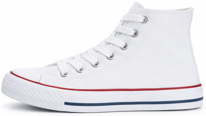 TRAMPKI BIAŁE WYSOKIE TENISÓWKI KLASYCZNE SZNUROWANE 3