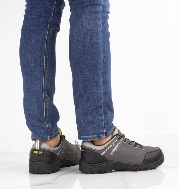 SZARE MĘSKIE BUTY TREKKINGOWE 9