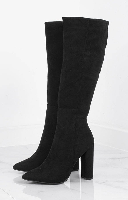 CZARNE ZAMSZOWE KOZAKI MARICA 7