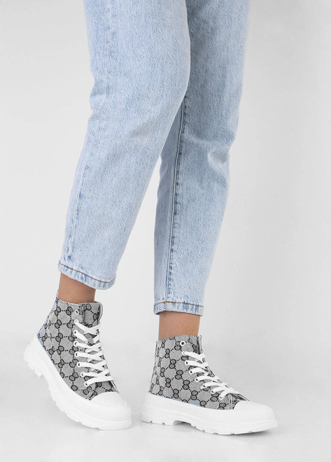 SZARE WYSOKIE TRAMPKI PALLADI 5