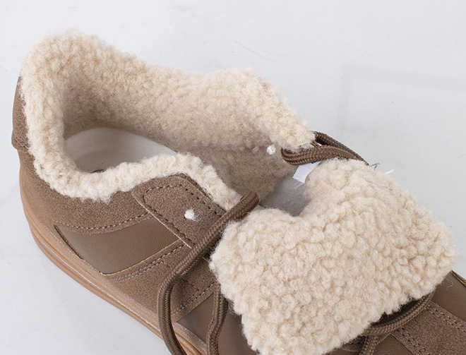 BRĄZOWE SNEAKERSY OCIEPLANE BOTKI EKOSKÓRA ROZA 7