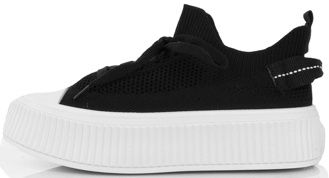 CZARNE NISKIE TRAMPKI NA PLATFORMIE ELASTYCZNE SINEY 3