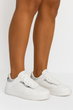 BIAŁE SNEAKERSY TRAMPKI KLASYCZNE NA PLATFORMIE OPAM
