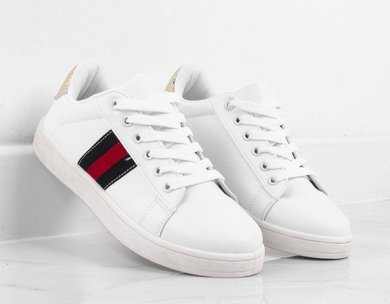 BIAŁE SPORTOWE SNEAKERSY EKOSKÓRA