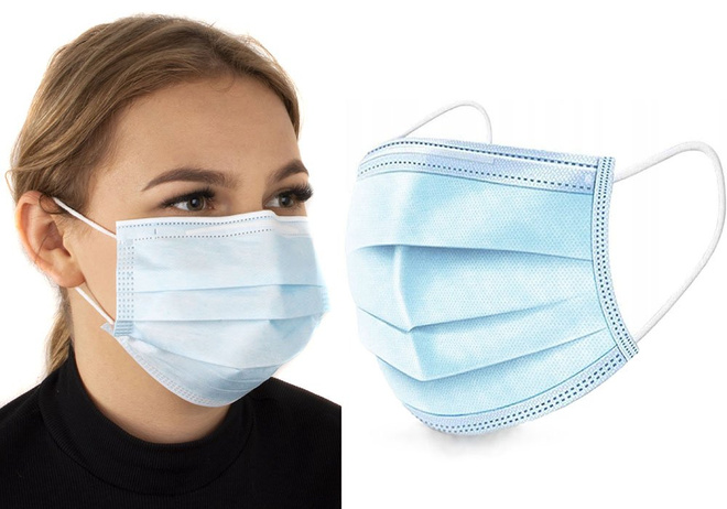 MASKA MASECZKA ANTYWIRUSOWA OCHRONNA 50 SZTUK 1