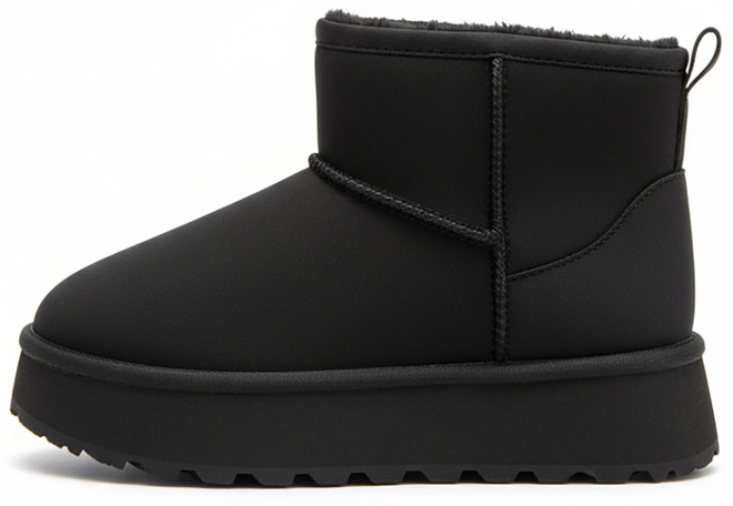 CZARNE OCIEPLANE ŚNIEGOWCE BOTKI NA PLATFORMIE NEVELA 1