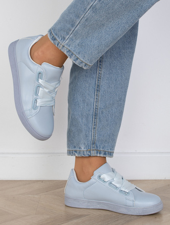NIEBIESKIE DAMSKIE SNEAKERSY TRAMPKI SKÓRZANE SETES