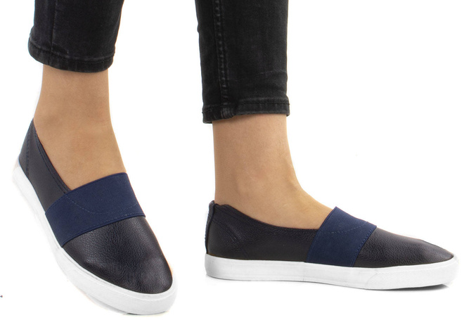 GRANATOWE TENISÓWKI Z GUMĄ DORIT 3