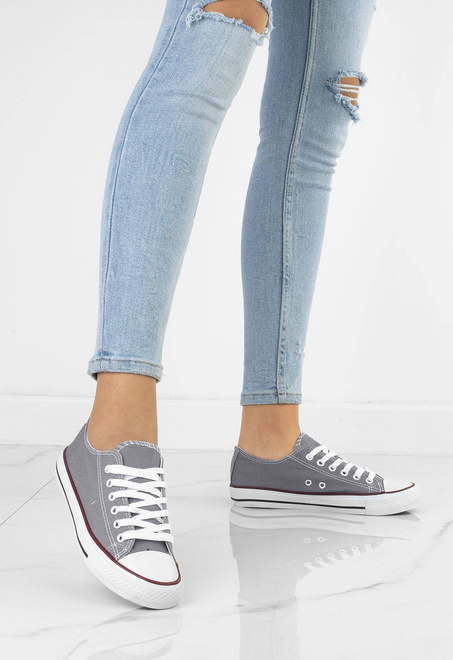 SZARE KLASYCZNE NISKIE TRAMPKI DAMSKIE   6