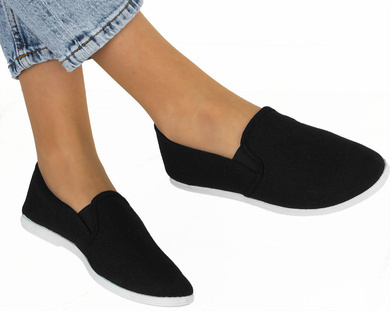 CZARNE TRAMPKI TENISÓWKI SLIP ON DANI
