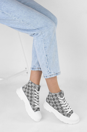 SZARE WYSOKIE TRAMPKI PALLADI