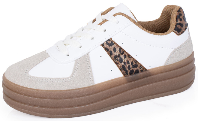 DAMSKIE BIAŁE SNEAKERSY TRAMPKI SKÓRZANE CARLOS 3