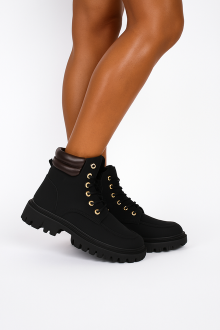 CZARNE OCIEPLANE TRAPERKI BOTKI TIMBERKI PAGO