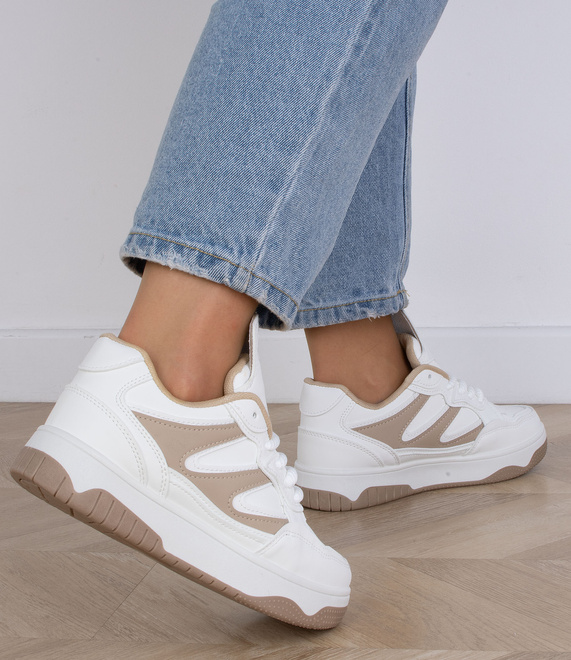 BIAŁE SNEAKERSY TRAMPKI KLASYCZNE NA PLATFORMIE WEXET 8