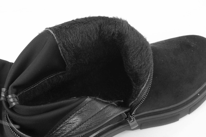 CZARNE ZAMSZOWE KOZAKI ZA KOLANO LOTTY 8