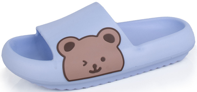 NIEBIESKIE DAMSKIE GUMOWE KLAPKI GRUBA PODESZWA LYNET 3