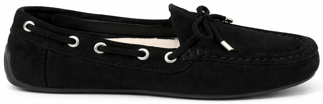 CZARNE MOKASYNY ZAMSZOWE PÓŁBUTY DAMSKIE 1