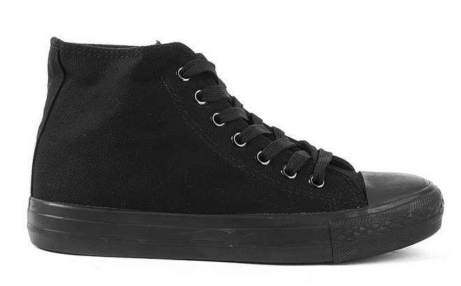 WYSOKIE CZARNE TRAMPKI TENISÓWKI CONVER 2