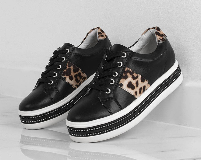 CZARNE SNEAKERSY FAUXIN 2