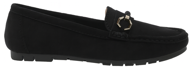 CZARNE MOKASYNY ZAMSZOWE PÓŁBUTY DAMSKIE RENNIE 1