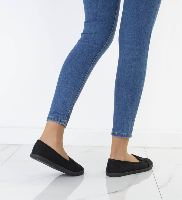 CZARNE WYKROJONE TENISÓWKI TRAMPKI  6