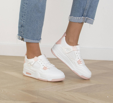 BIAŁE SPORTOWE SNEAKERSY GRUBA PODESZWA PINKY