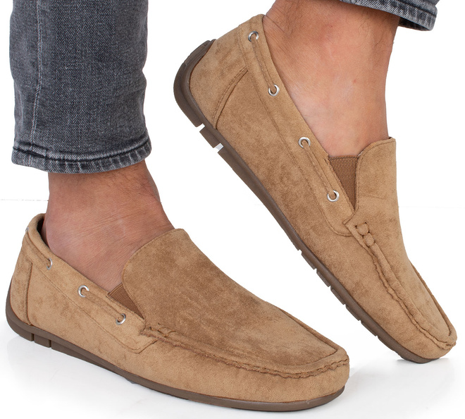 CAMEL MOKASYNY MĘSKIE PÓŁBUTY ZAMSZOWE 4