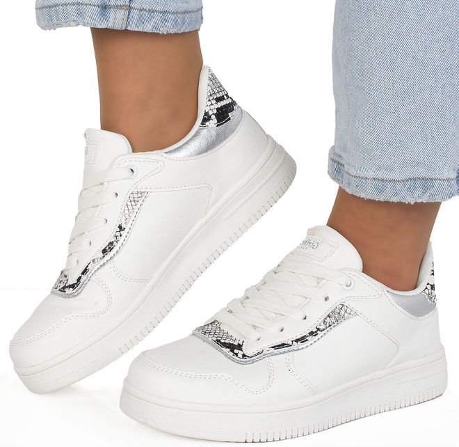BIAŁE SNEAKERSY TRAMPKI KLASYCZNE NA PLATFORMIE OPAM 4