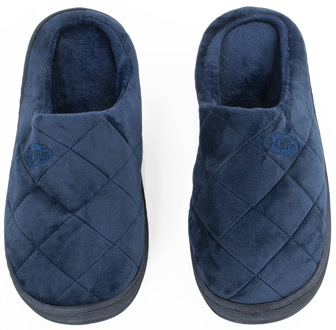 GRANATOWE MĘSKIE OCIEPLANE KAPCIE KLAPKI 3