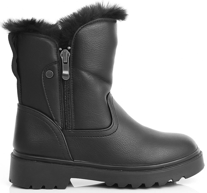 CZARNE DAMSKIE OCIEPLANE BOTKI ŚNIEGOWCE KLASYCZNE 1