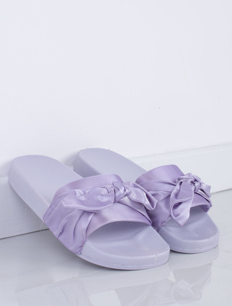 FIOLETOWE KLAPKI WYGODNE Z KOKARKDĄ