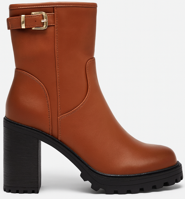 CAMEL DAMSKIE BOTKI NA SŁUPKU OBCASIE SKÓRZANE VICENZA 1