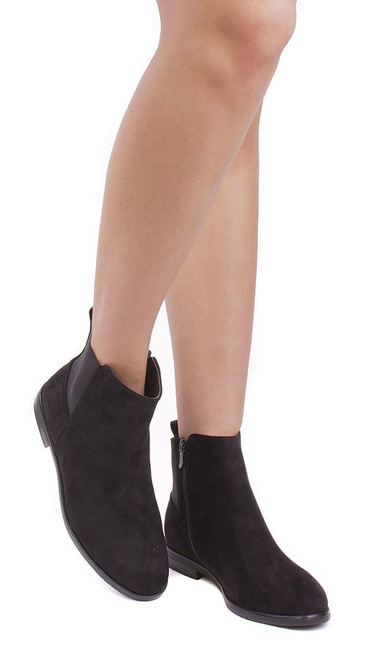 CZARNE OCIEPLANE ZAMSZOWE BOTKI Z GUMĄ MENDES 6